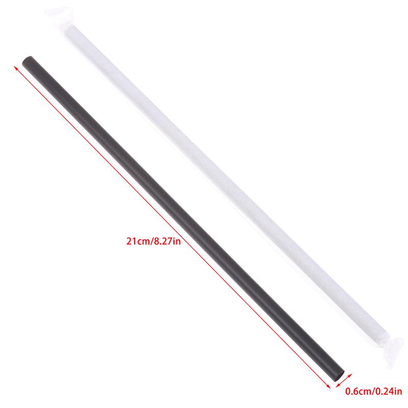 100Pcs Black Drinking Straws Plastique Straws Single Piece Paper Packaging Rietjes Flexible Party Kitchen Beverage Straws