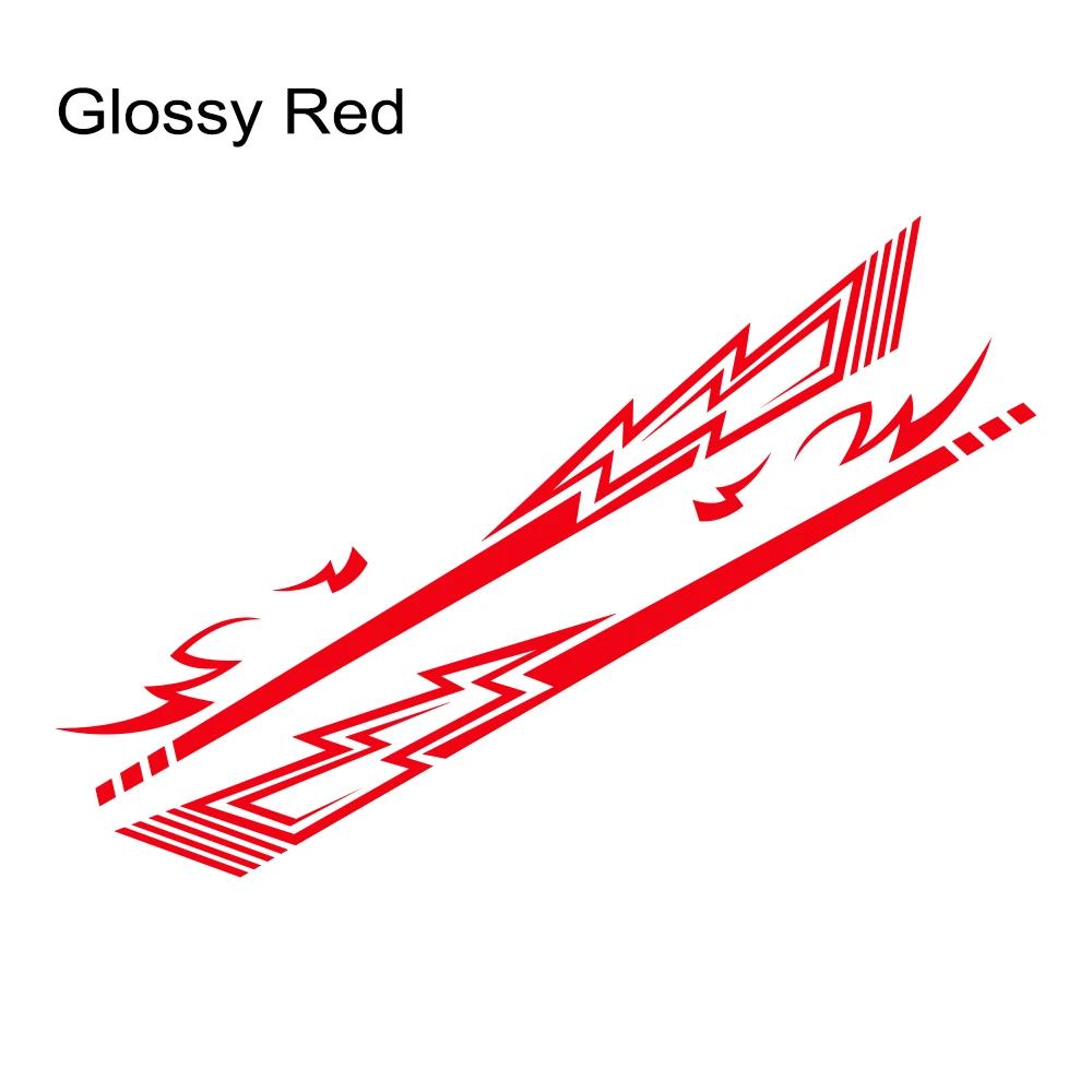 6PCS Car Body Side Stickers Lightning Graphics Long Stripes Vinyl Decals For Truck SUV Off Road Jeep Auto Decoration Accessories
