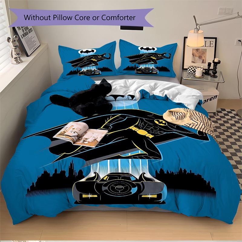 

3pcs Batman Duvet Cover Set (1 Duvet Cover + 2 Pillowcases, No Core) - Comfortable, And Breathable Bedroom Decoration yy251104021 135x200cm