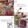 Food Storage Container Glass Jar with Wooden Lid & Scoop Grain Spice Coffee Bean
