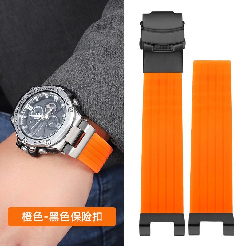 For Casio Gst-b100 Watch Strap Silicone Men GST-W300 210 400G S130 S310 S330 B100 Band Metal Adapter Modified Rubber Watchband
