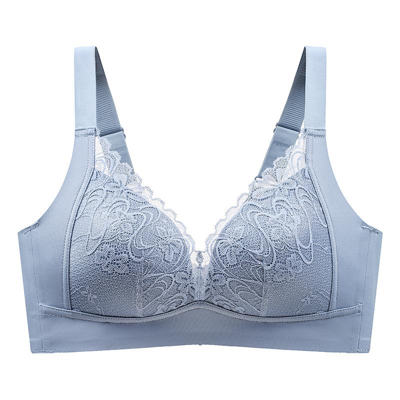 

Thin lace with large breasts and small breasts. The upper support of the secondary breasts is anti-sagging and has no steel ring adjustment. Sexy m 34/75bc (recommended 47.5-52.5kg ) небесно-голубой