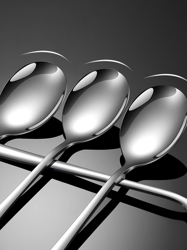 VERDTKJØP 316 rustfri stålskje Husholdningsservise Langskaft suppeskje Koreansk stil skje Kjøkkenøse Rundhodeskje