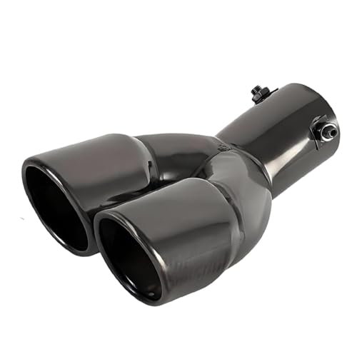 Srasakan Car Muffler Cutter, Downward Type, 2 Openings, 2.5 Inch Diameter, Exhaust Tip, Diagonal