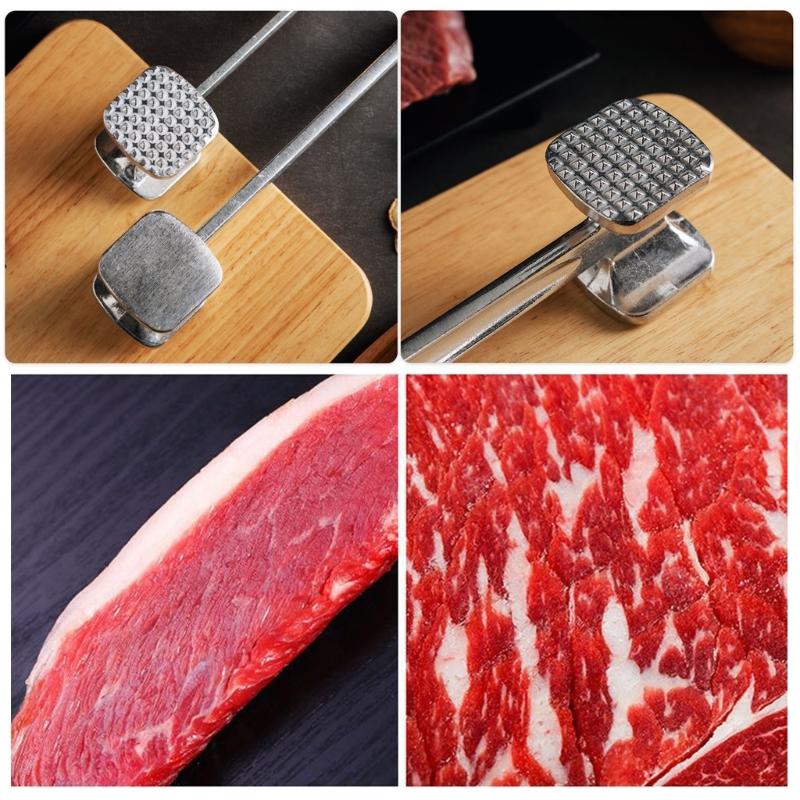Aluminium Meat Mallets Hammer Tenderizer Textured Grip Meat Mallets Tenderizer Chicken Pounder Large Hammer Kitchen Tool