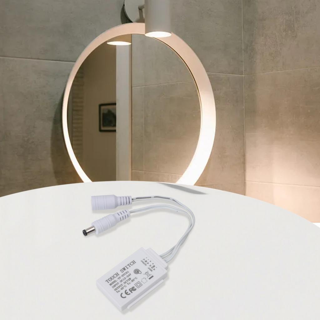 12V Touch Switch 5A 60W for Glass Mirror Cabinet Makeup Light Control
