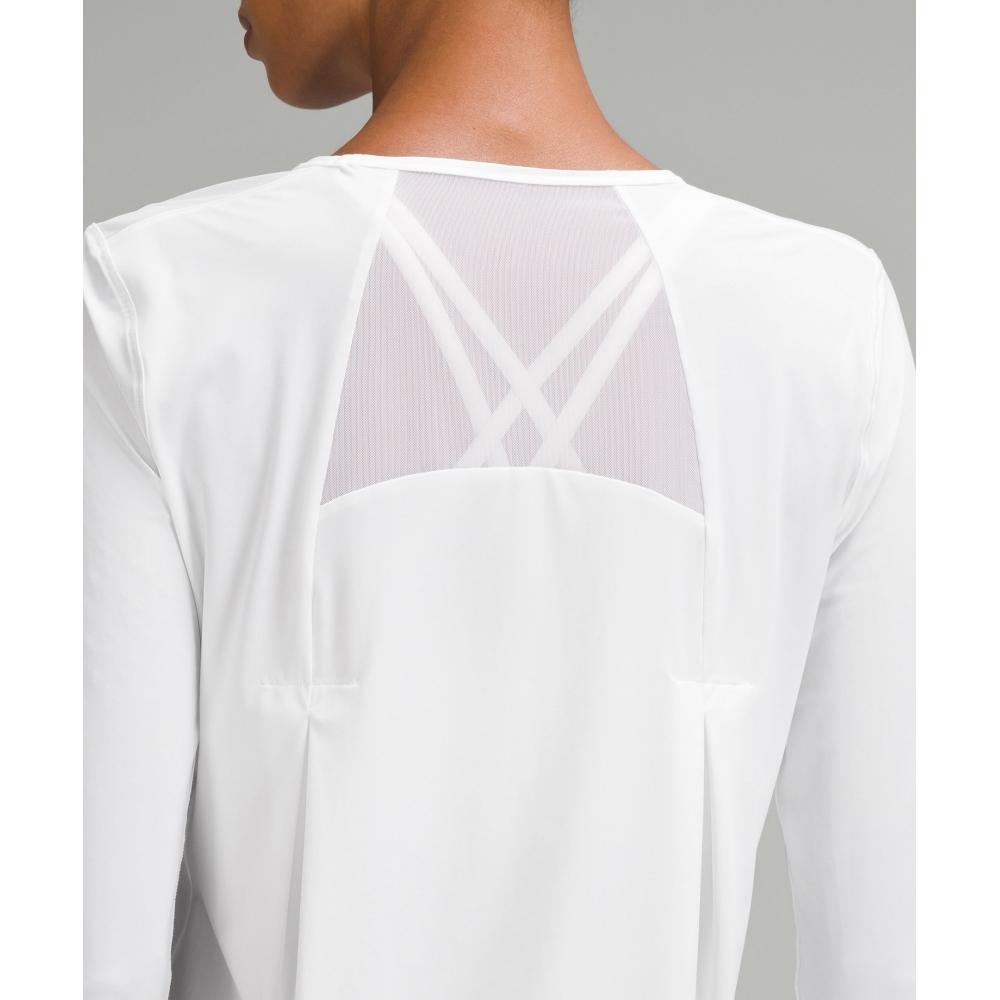 Lululemon Sculpt Long Sleeve Shirt  Pleated White