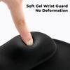 EooCoo Mouse Pad with Wrist Gel Wrist Hand Central Hollow Great for Small Wrist Pain Tendonitis Fatigue Cute For Office and Home Washable Black Rest,