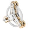 Fingertip Gear Toy 4 Gears Decompression Metal Finger Hand Brass Gear Toy for Stress Relieving