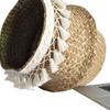 Natural Woven Straw Basket Foldable Woven Storage Basket Plant Straw Basket