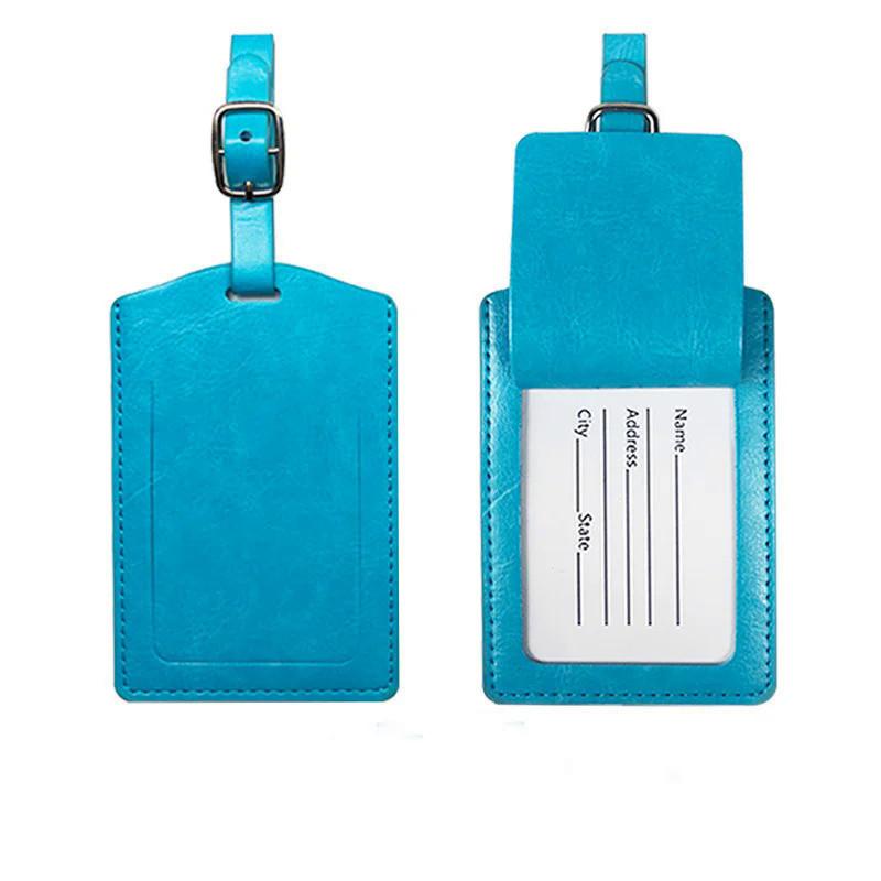 Portable Wedding Favor PU Leather Suitcase Travel Luggage Name Label Tag Baggage Bag Tag