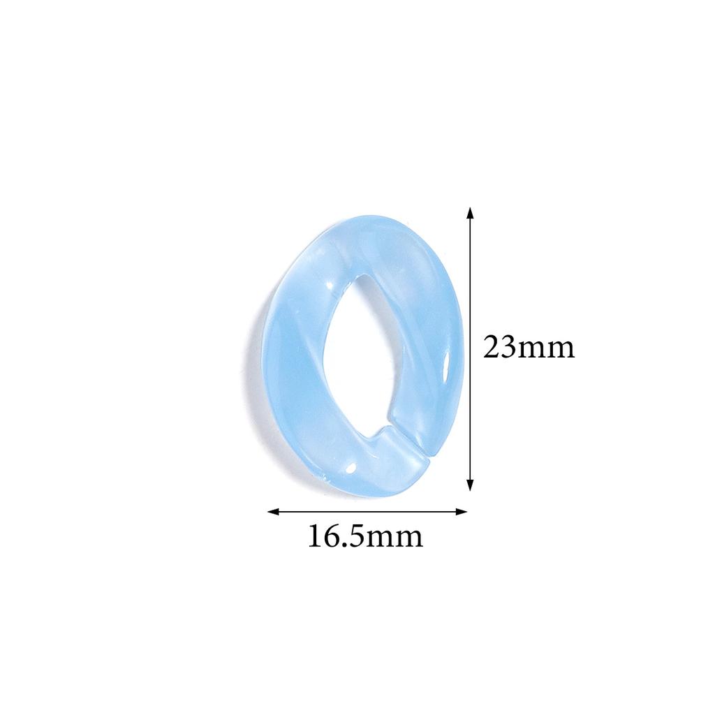 50pcs/lot Acrylic Twisted Chain Links Candy Colored Bracelet Connector Clasps For DIY Handmade Exquisite Earrings Accessories