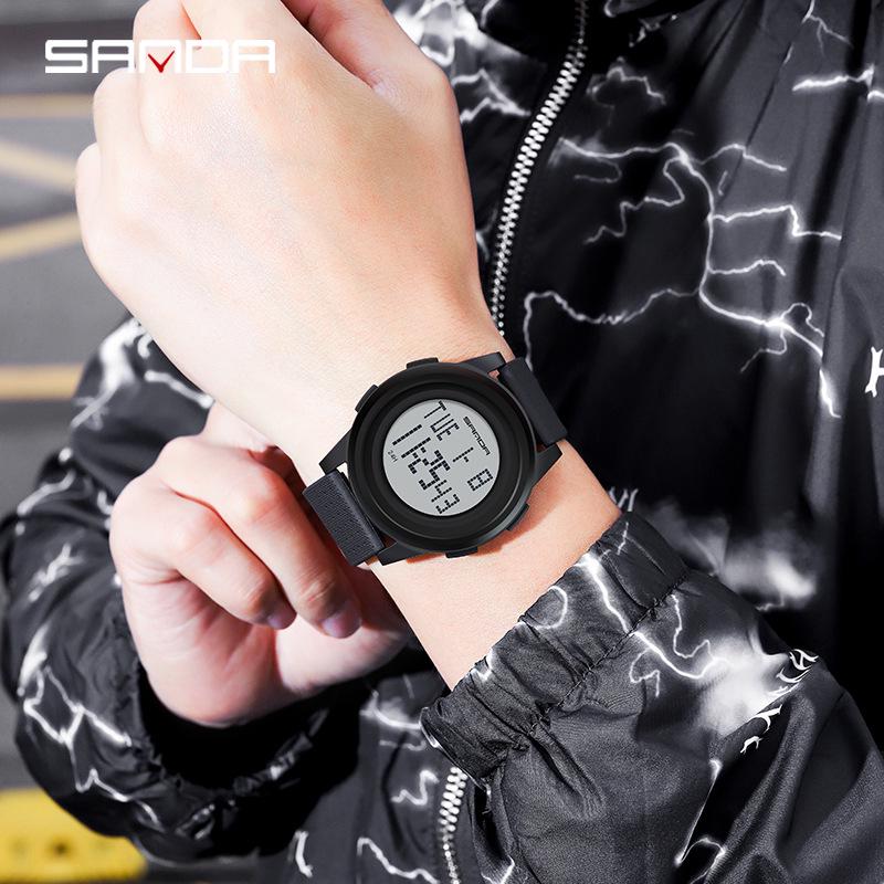 SANDA Men’s Fashionable Waterproof Multifunctional Sports Watch for Students