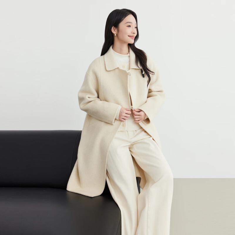 Elva' Island Women's Double-Faced Wool Lapel Coat