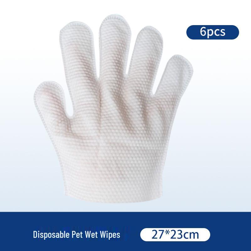 Disposable No-Rinse Pet Cleaning Gloves - Dry Shampoo & Deodorizing Wipes for Cats & Dogs