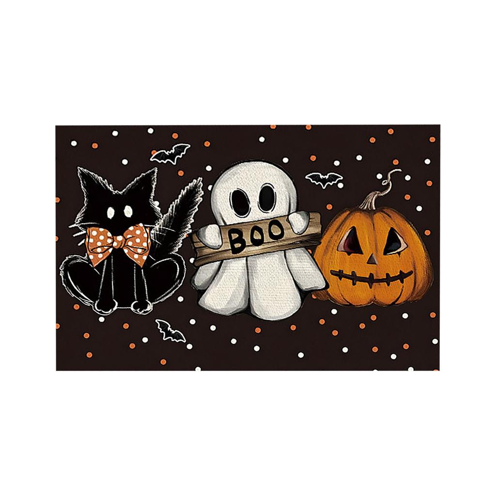 Duch, Kot, Halloween Meal Mat Zestaw 4, Sezonowy, Jesienny Mat Stołowy