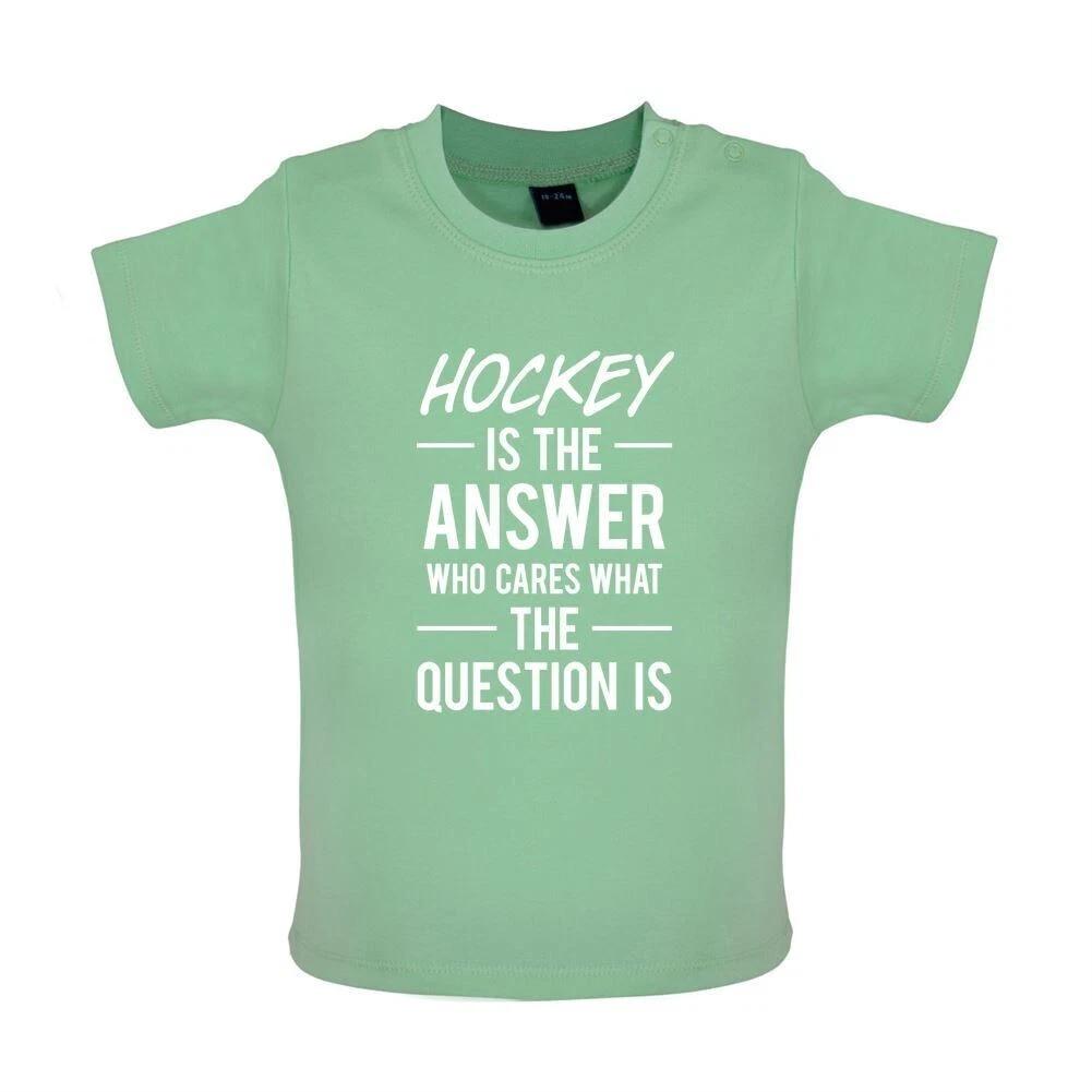 

Hockey Is Answer Who Cares What The Question Is - Kids Baby Kids Boys Girls Unisex T-Shirt / Bodysuit 100