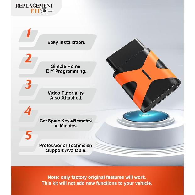 Simple Key Replacement Kit for Honda KR55WK49308 Fits Accord 4 Doors Sedan 2008 2009 2010 2011 2012