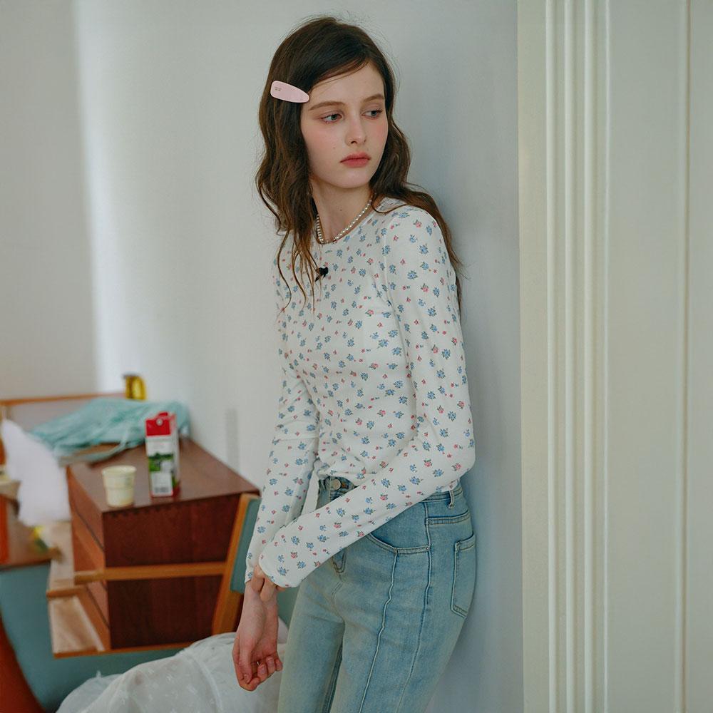 CEST MOIDEW Cest_Floral Slim Cropped Top