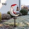 Solar Powered Path Light Santa Moon Garden Stake Light, Claus Lamp with Stake, Holiday Decorative for Outdoor Yard Lawn Patio Decor