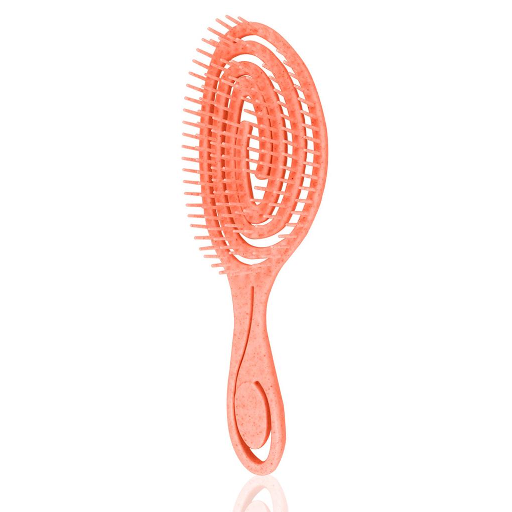 

Fine Teeth PP Comb Scalp Massage Straightening Brush Massager Professional Barbershops Salon Portable Travel Styling Tools помаранчевий