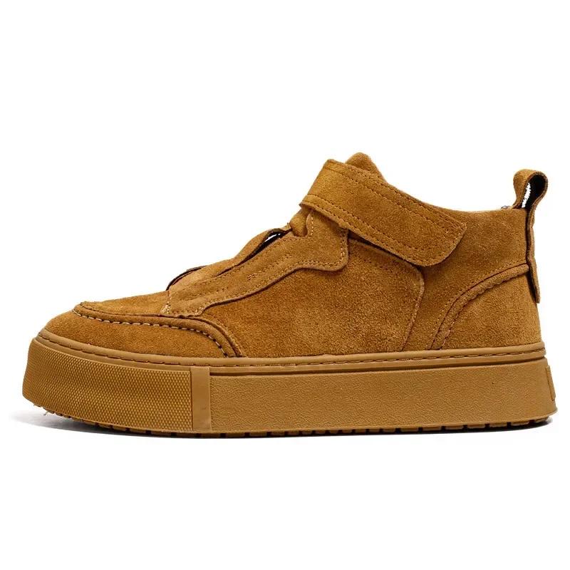 Ankle Boots Suede Designer Shoes for Men 2025 New Vintage Boots Hook & Loop Versatile Luxurymale Casual Sneakers Botines Hombre