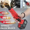 160N.m 100V-240V Cordless Electric Wrench Ratchet Wrench Repair Tool Rechargeable Right Angle Wrench With2 Battery Charger Kit