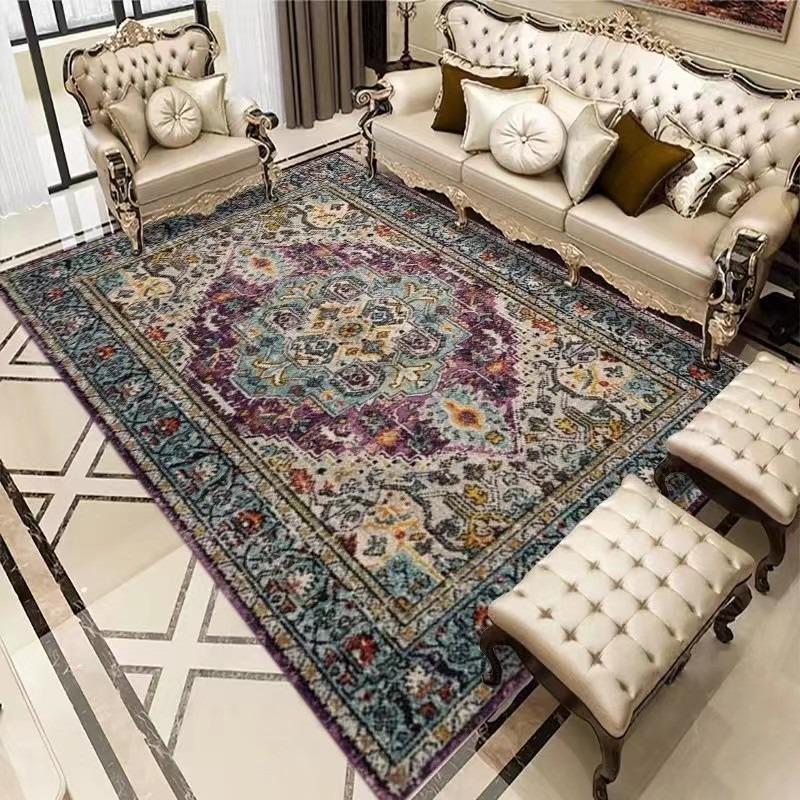 Retro Europe Persia Türkiye Carpet Living Room Sofa Bedroom Bedside Study Kitchen Entrance Door Rug Non-slip Home Decor Mat