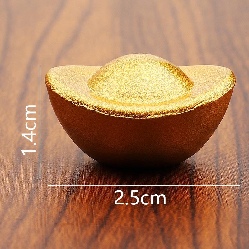 

Solid alloy ingot opened housewarming desktop decoration creative living room store decoration gold ingot ornament