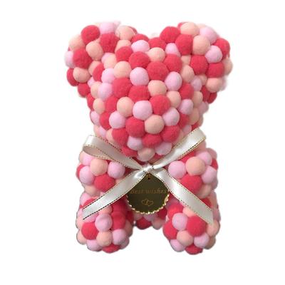 Bear Pom Pom Bear Gift Pink