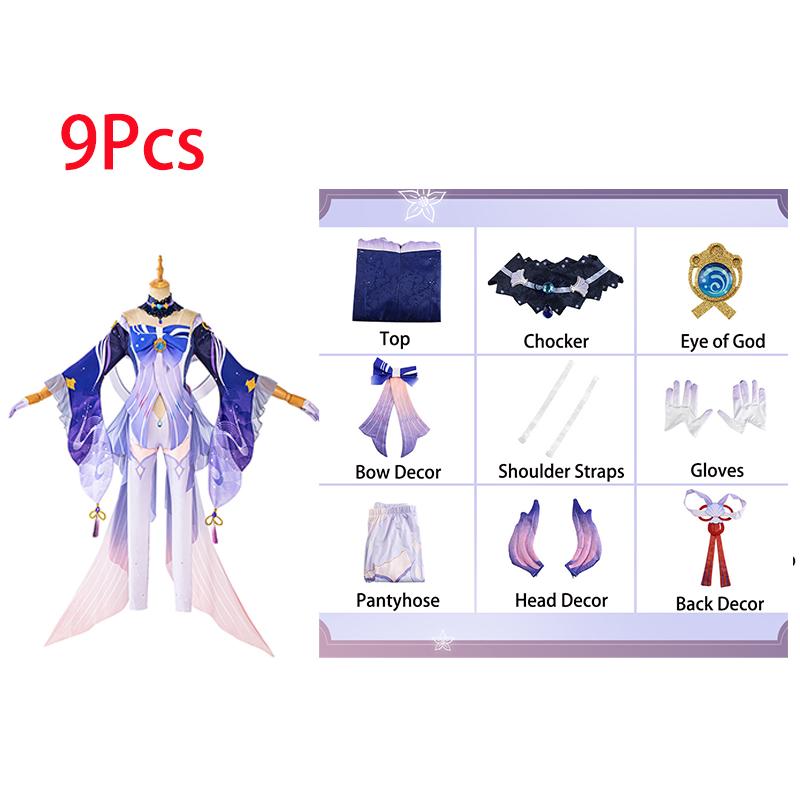 

Sangonomiya Impact Genshin Kokomi Women Cosplay Costume Role Playing Set Dress 2XL