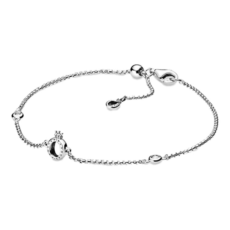 Pandora Shining Crown O Bracelet Women bracelets Silver 598276CZ Box