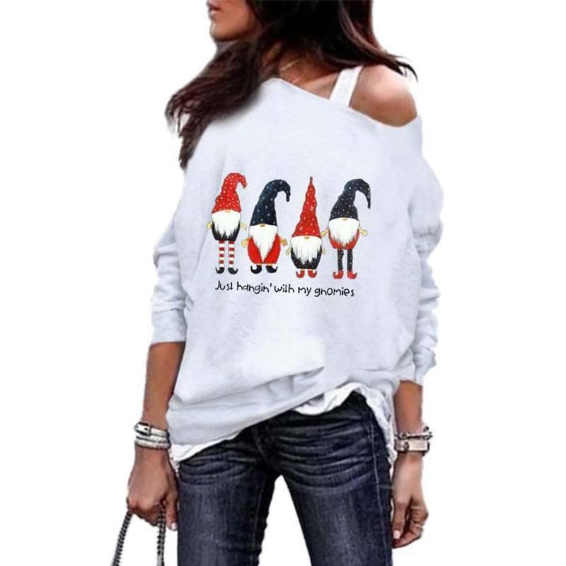 Stylish Women's Christmas Jumper Pullover Loose Fit Sweatshirt For Festive Seasons