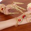 1 Stück Bauchtanz-Finger für Damen und Mädchen, indischer Thai-Finger, goldener Schmuck
