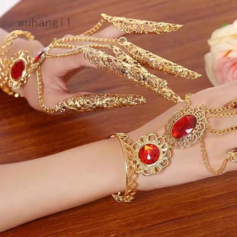 1 Stück Bauchtanz-Finger für Damen und Mädchen, indischer Thai-Finger, goldener Schmuck