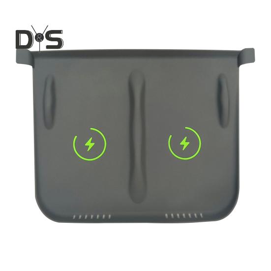 Center Console Wireless Charging Mat Silicone Non Slip Waterproof Glow In The Dark Car Interior Accessories Phone Cordless Charger Pad Cushion