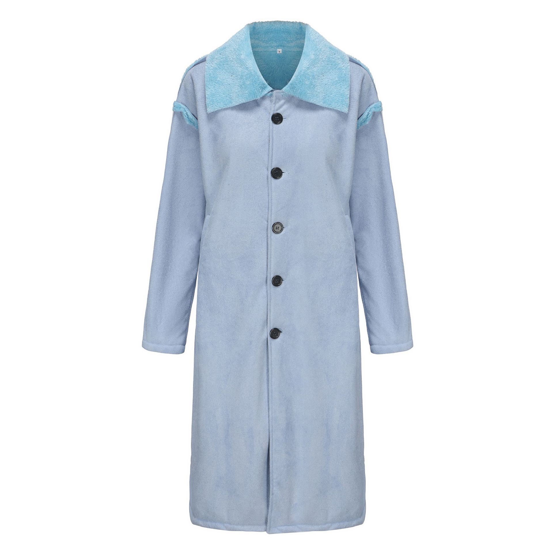 

Европа, Америка, осень и зима замшевое плюшевое мужское пальто меховая интегрированная куртка теплая мужская модель S синий