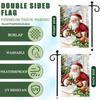 Santa Claus Garden Flag 12x18 Inch Double Sided for Courtyard Outdoor Welcome Flag Decoration (Excluding flagpole)