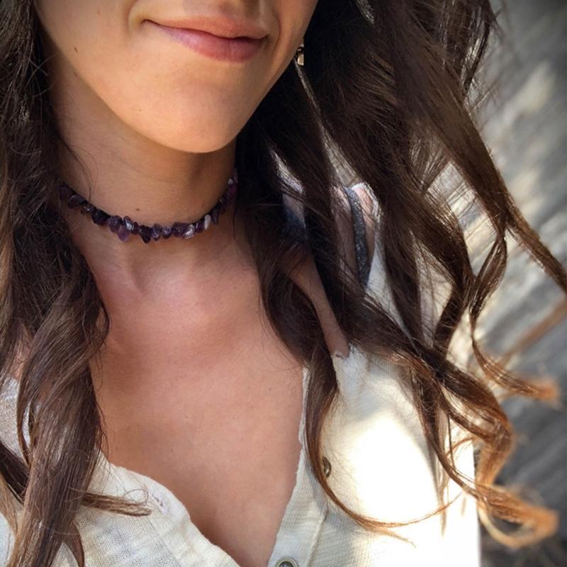 Beaded Choker Necklace Bohemia Colorful Gravel Clavicle Chain Natural Stone Collar Summer Jewelry Gift for Women Girl