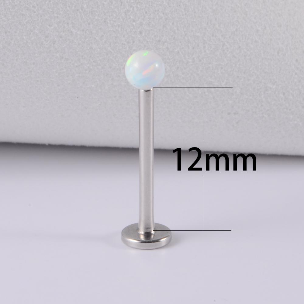 1PC 361L Surgical Steel Opal Ball Lip Stud Internally Threaded 3mm Opal Labret Ear Tragus Cartilage Helix Daith Earring Piercing 4