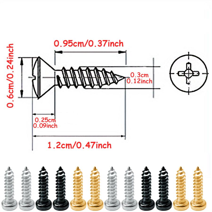 50pcs Electric Guitar Bass Pickguard Screws & 1pc 3.5cm Mini Storage Box Universal Guitar Screws Musical Instrument Accessories