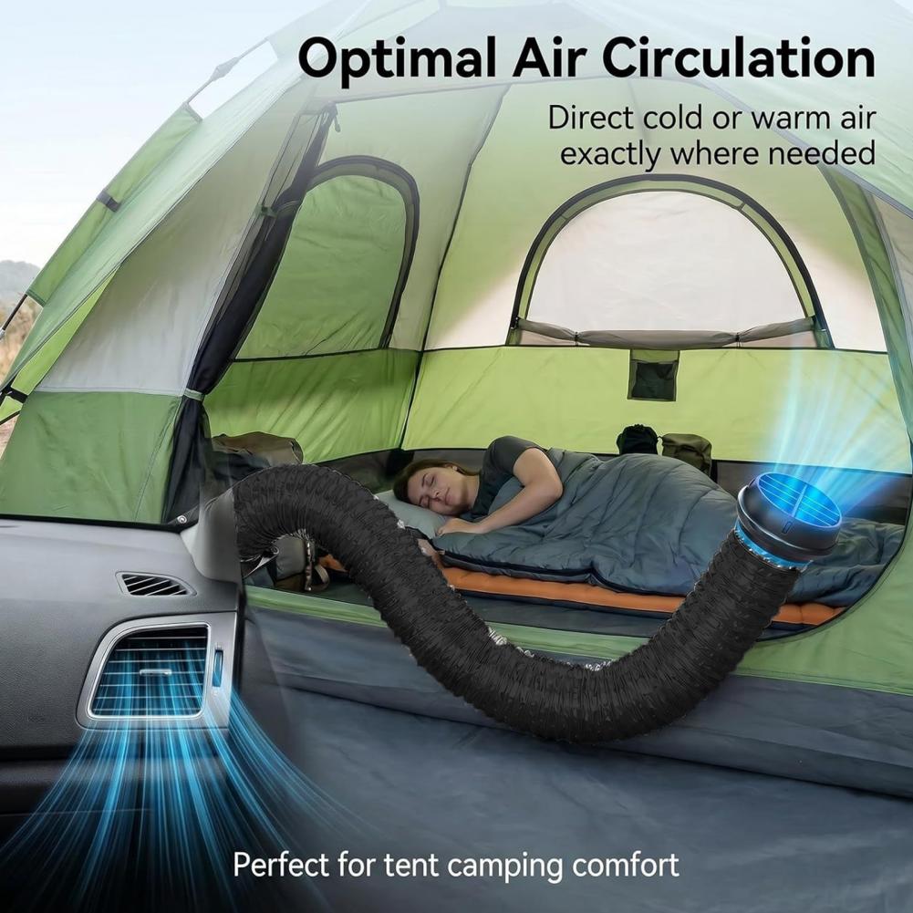 Air Conditioning Ventilation Hose for Porta Split Car Back Seat, Portable Car Air Duct with USB Flow Fan, Adjustable Air Pipe