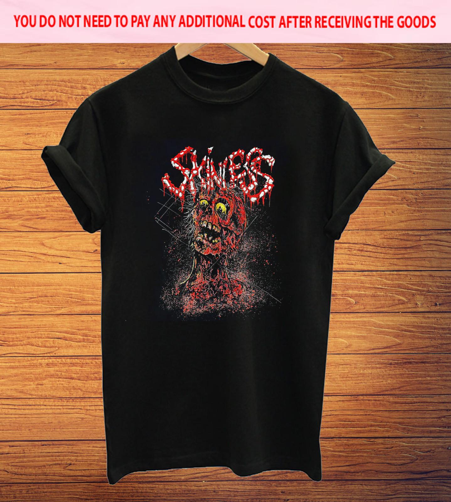 Новая горячая черная футболка с коротким рукавом Skinless Rock Band S-5XL SN248 Унисекс XXXL