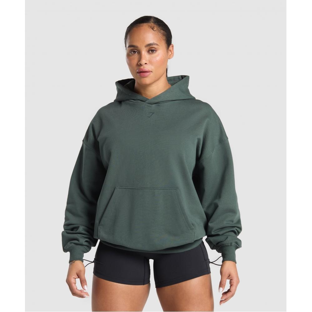 

Gymshark Retro Lifting Oversized Hoodie Slate Teal B2b7m Tbnh XS