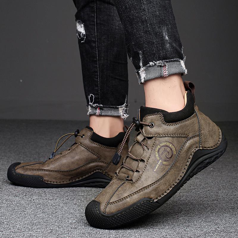 Autumn and winter men's shoes fleece warm casual outdoor Martin boots men