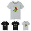Festive Christmas The Grinch Short Sleeve T-shirt With Resting Grinch Face Design