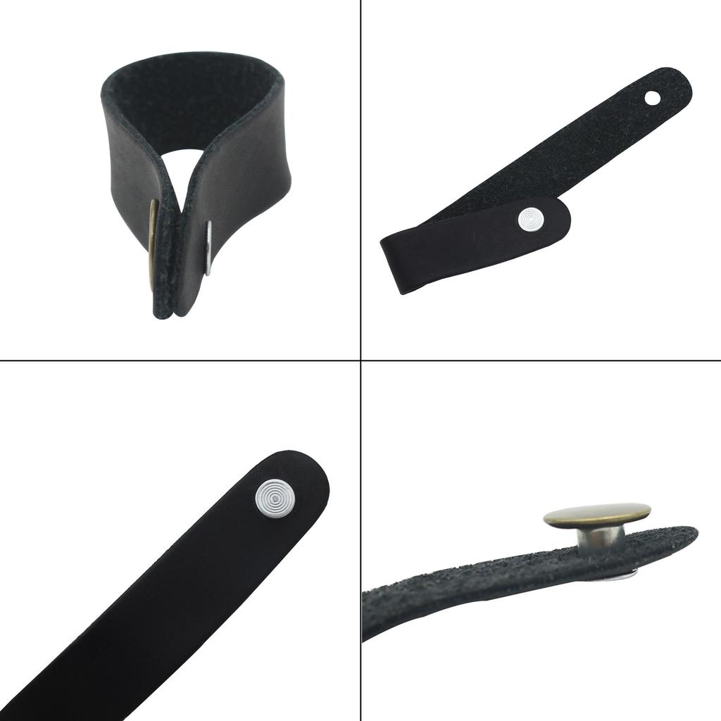 Attache-sangle pour tête de guitare en cuir épais Bouton de sangle de manche de guitare Adaptateur de tête de guitare Lien de sangle de manche de guitare Durable