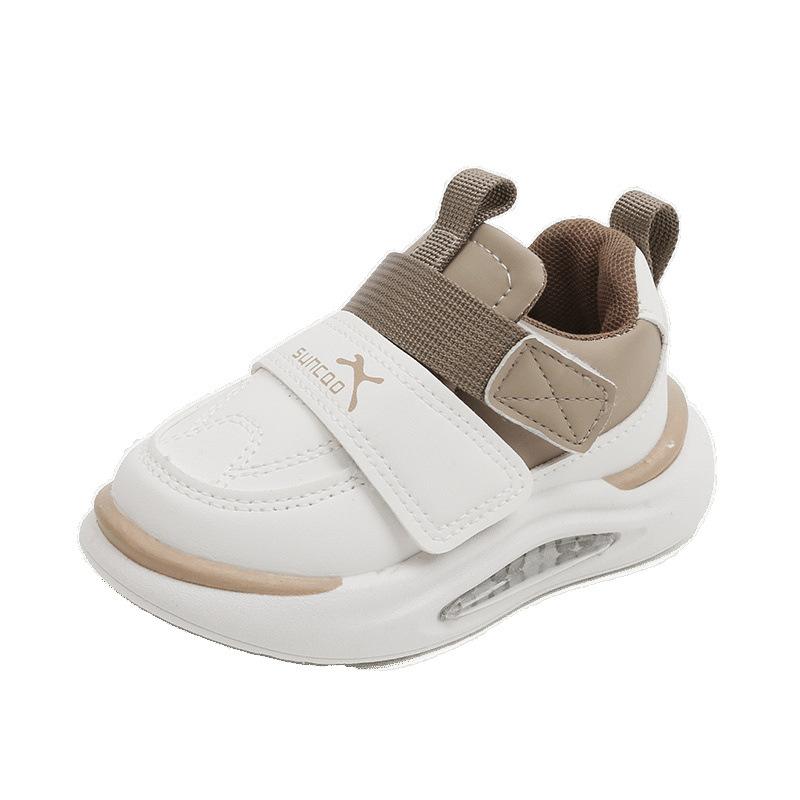 Children's sports shoes leather surface 2025 spring and autumn new girls toddler shoes boys non-slip casual running shoes