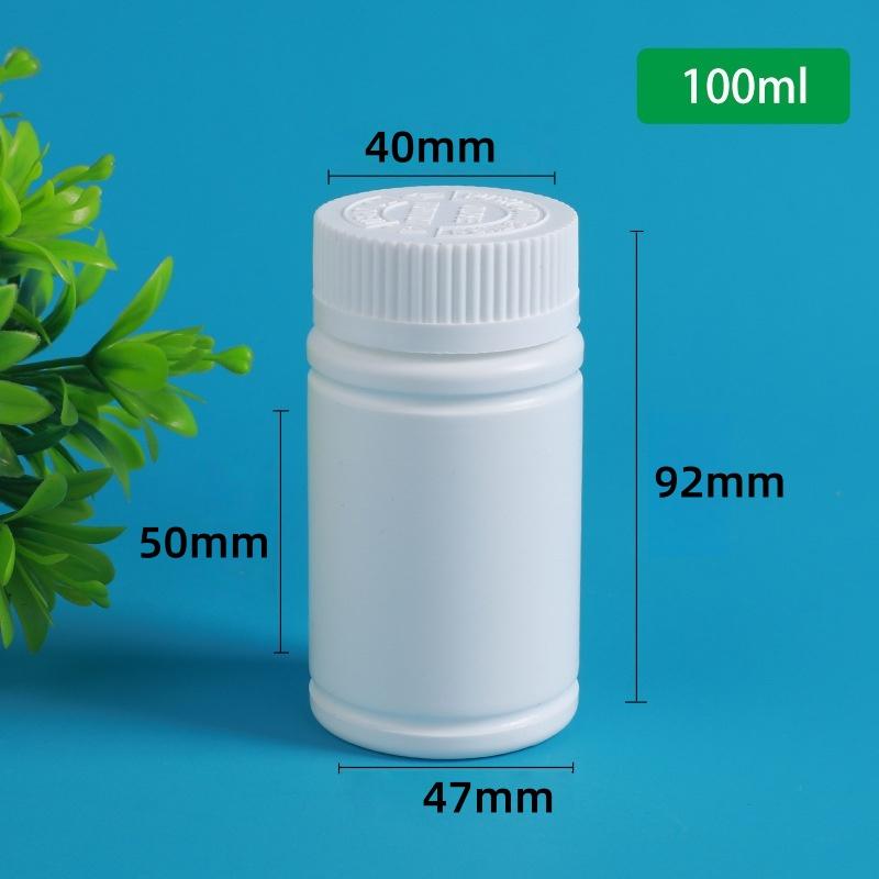 10Pcs 20-225Ml Pill Vials Tablet Capsule Solid Powder Portable Containers Plastic Hdpe White Empty Seal Bottles
