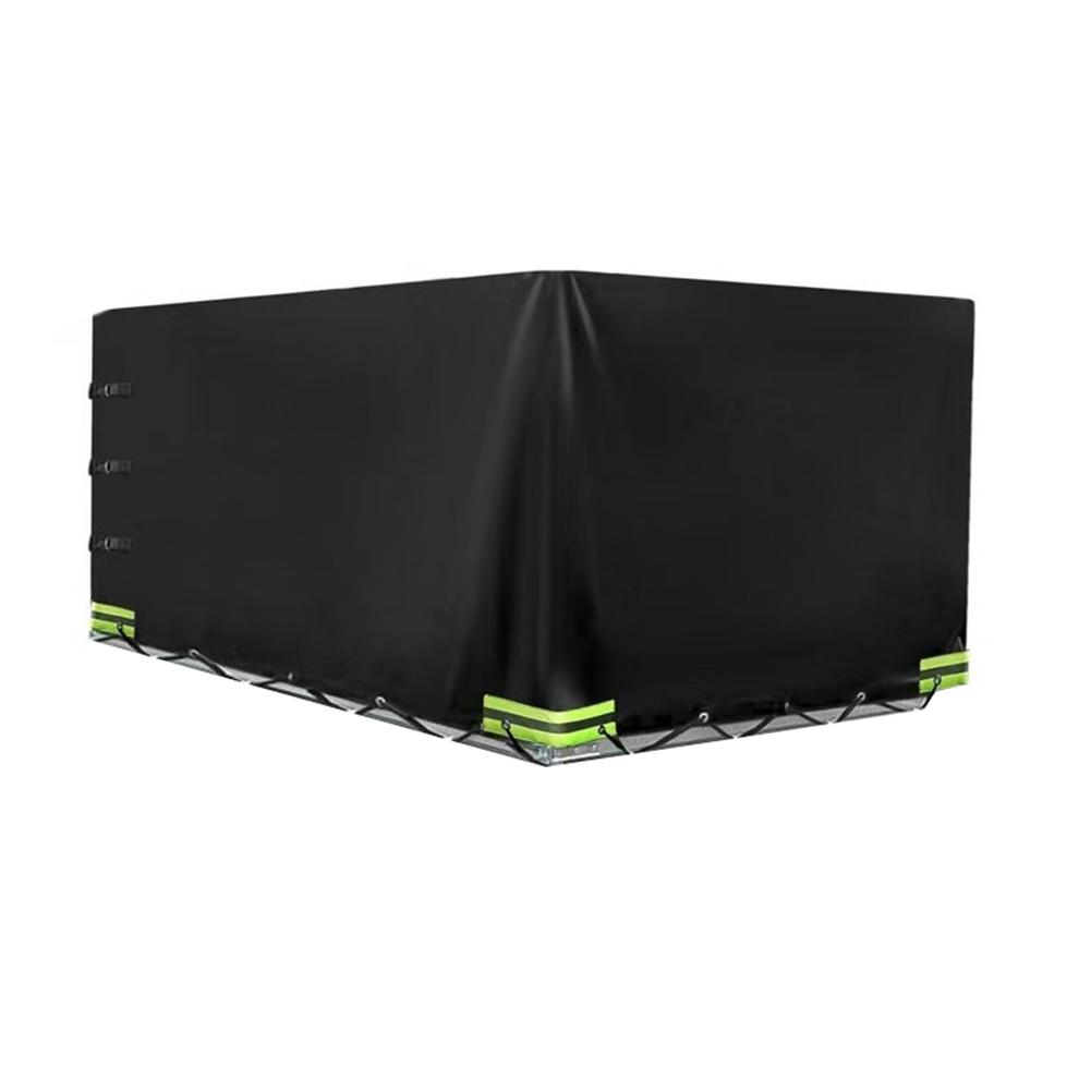 1PC Trailer Cover 420D Oxford Polyester Fabric 210*114*90cm Utility Trailer Cover Waterproof Windproof Heavy Duty Black Dump